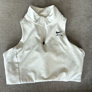 Nike Dri-Fit Collared Sports Bra, White, Medium